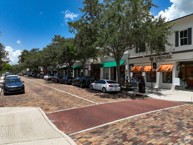 Park Ave is a popular area for shopping and dining in Winter Park.