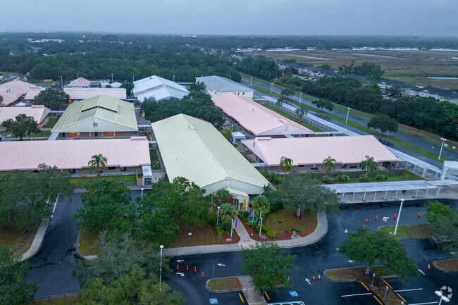 Aerial view of Booker Middle School.