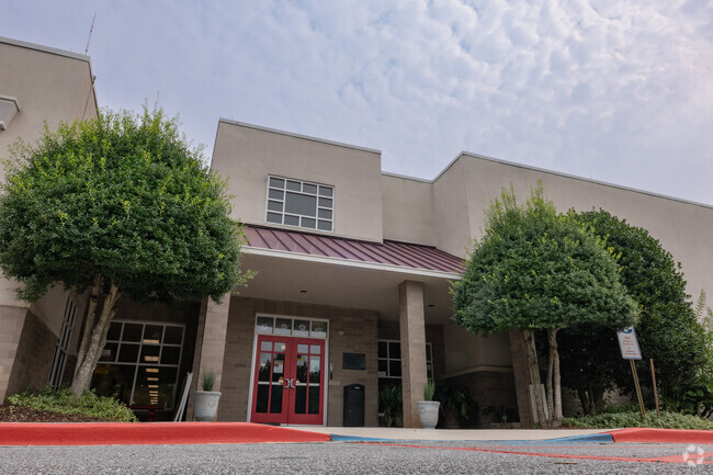 Main entrance to Timber Ridge Elementary School in East Cobb, Marietta GA.