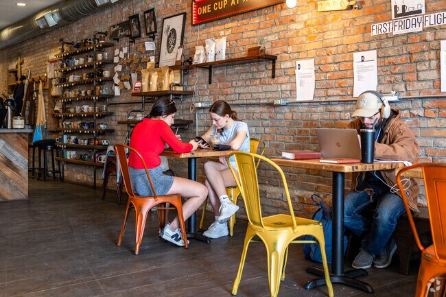 Grab some coffee in Hays at Breath Coffee House.