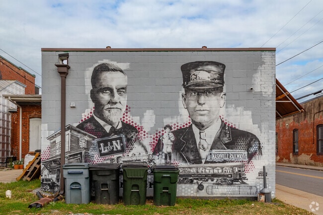 The Gallatin Trains and Trolleys mural was created by Bryan Deese.