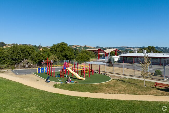 The beautiful campus of Vannoy Elementary School includes modern amenities for students.