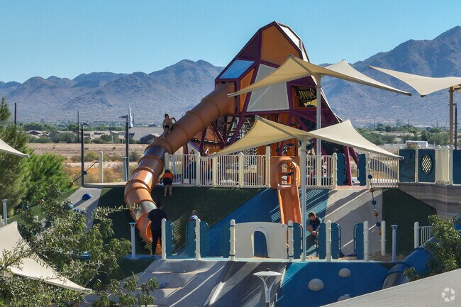 Children can enjoy the playground at Gilbert Regional Park in The Bridges at Gilbert.