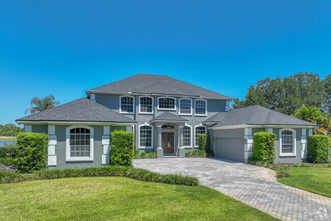 Two story homes are situated next to the Bloomingdale Golf Club.