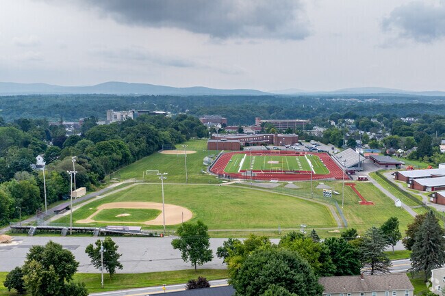 The sports fields at the William S. Cohen School in Bangor, ME.