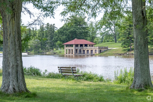 Levings Park offers scenic views near the Rock Wake Park.