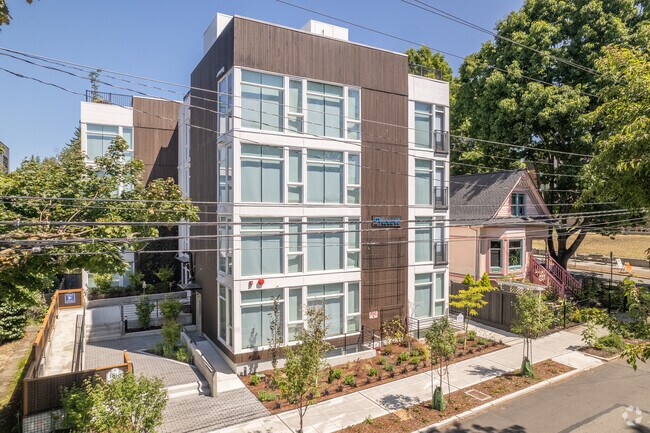 New condo building in Capitol Hill neighborhood in Seattle.