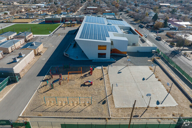 Basketball courts at Lavaland Elementary School.