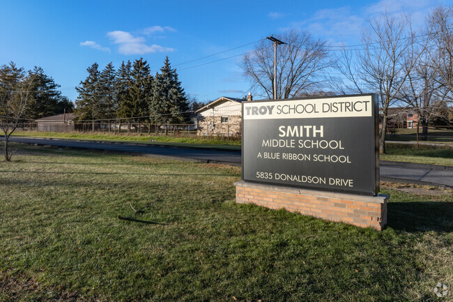 Smith Middle School signage.