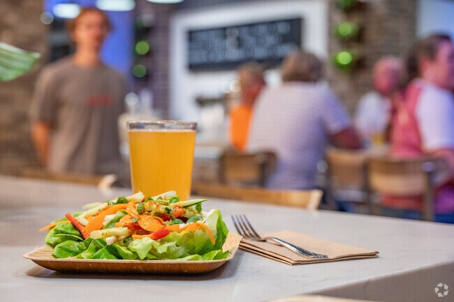 Shrimp wraps among many options are available at High Hands Brewery near Clover Valley Woods.