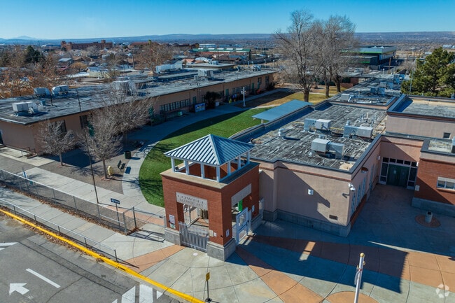 Lowell Elementary School front entrance.