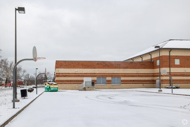 Andrew J. Rickoff School's outdoor basketball court in Mount Pleasant.