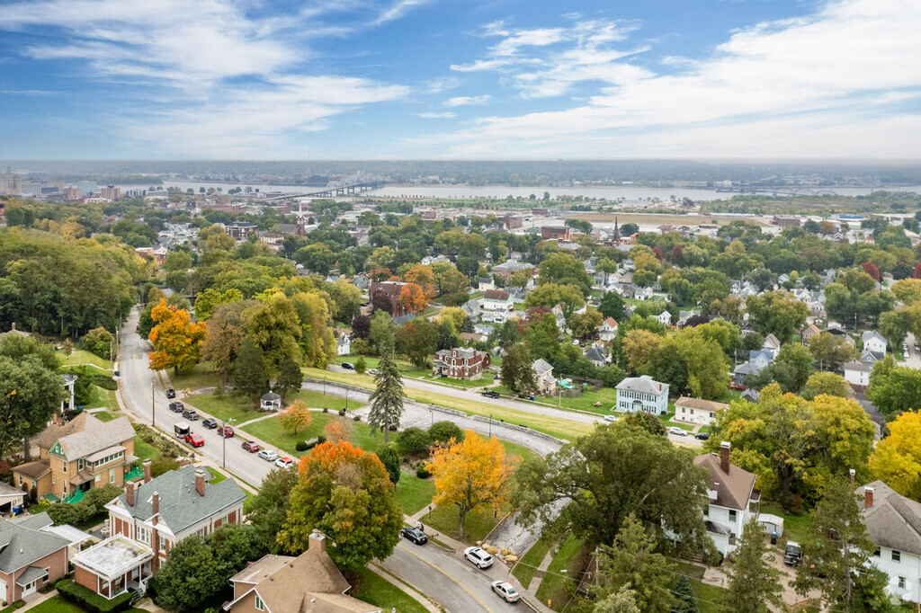 Riverview Terrace is a Davenport neighborhood with architectural variety and lush parks.