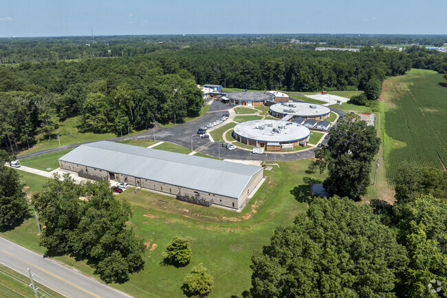 Full campus of 
Limestone County Career Technical Center in Athens Alabama.