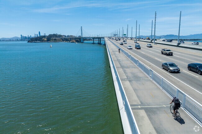 Highway 80's Oakland Bay Bridge connects Gaskill to the San Francisco peninsula.