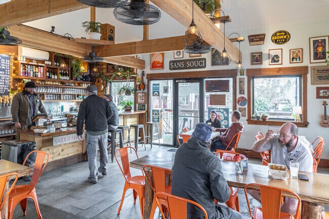 BenBear's Beer on South Division has outdoor seating and is adjacent to The Lot food cart pod.