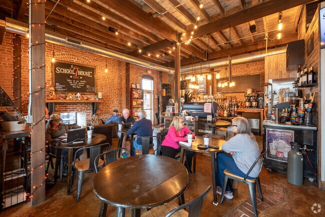 You'll find great warm atmosphere at School House 7 Cafe located in Brooks-Luxhaven.