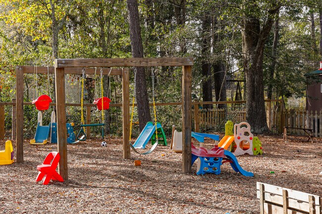 Kids love the playground at Montessori School of Johns Island.
