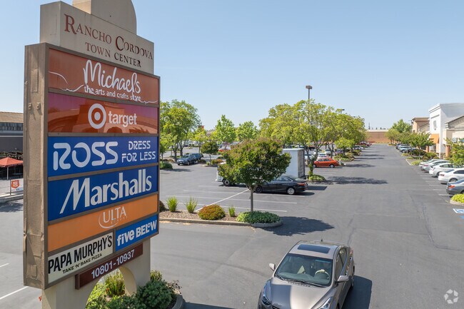 Cordova Lane has national chain stores nearby in Rancho Cordova Town Center.