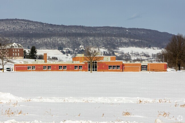 Central High School is the center of the area.