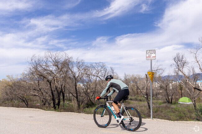 For exercise, people come from all over to bike on the Santa Ana River Trail by South Pointe.