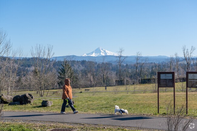 Sunrise City Park has lovely views of Mt. Hood.