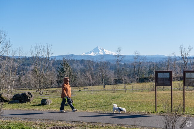 Sunrise City Park has lovely views of Mt. Hood.