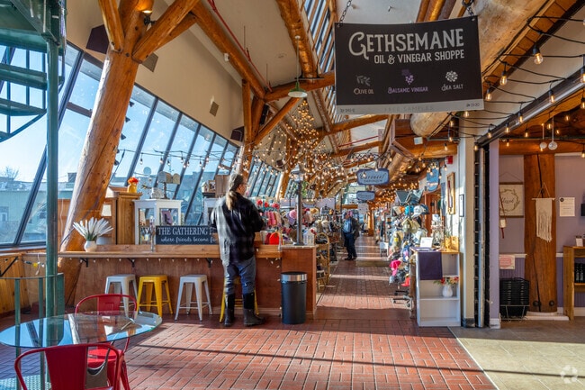 Lots of people go to the Cedar Street Market to do their shopping in downtown Sandpoint.