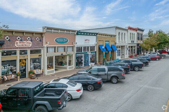 Downtown Georgetown, a 10-minute drive, offers a variety of shops near Sun City.