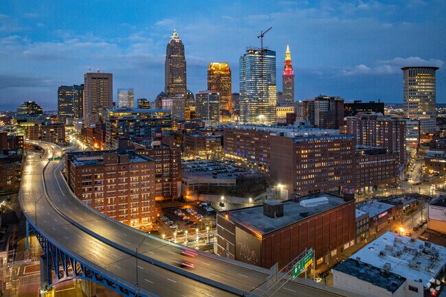 West Bank sits just outside lively and bustling downtown Cleveland.