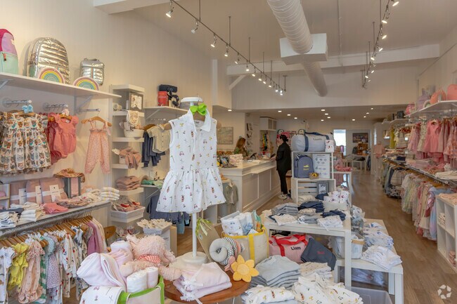 Sammy + Nat is a children's clothing store on Main St in Ridgefield.