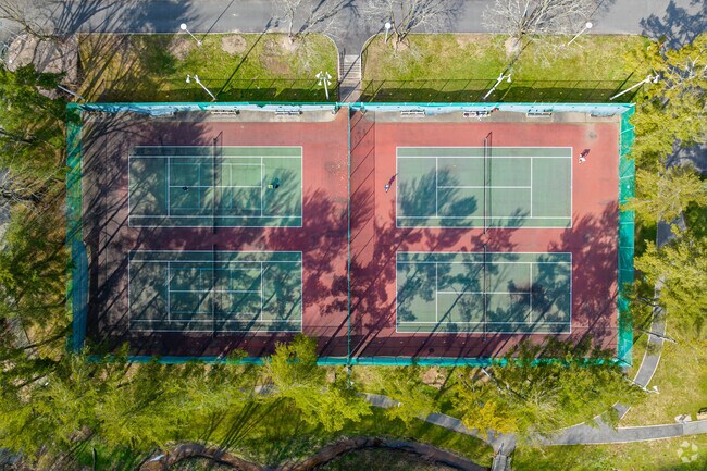 The Whitney Park in Manhasset is a great place to play a game of tennis.