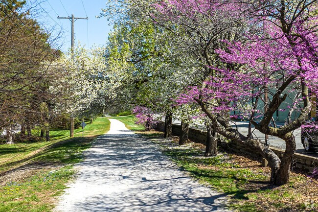 The Trolley Track Trail runs straight through Waldo's core