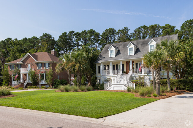 Longpoint in Mount Pleasant has gorgeous homes with spacious yards and palm trees.