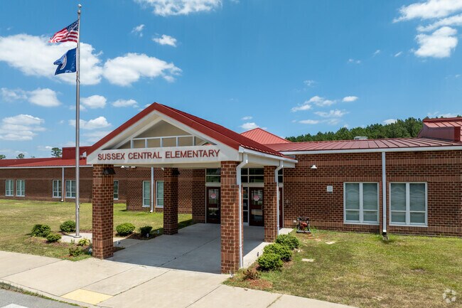 Sussex Central Elementary School is located 45 miles southeast of Richmond in rural south-central Virginia.