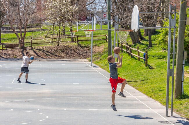 Athletes can play at the basketball courts located at Elizabethtown Borough Community Park.