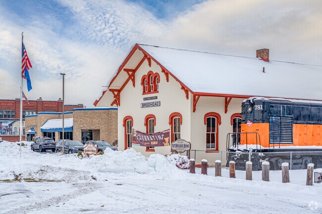 Brodhead’s Milwaukee Road Railroad Depot still stands, honoring the city’s railroad heritage.