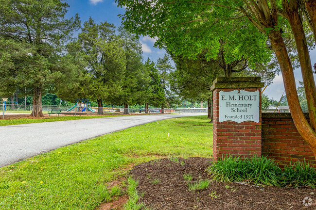 Edwin M. Holt Elementary School serves over 500 students in the Burlington area.