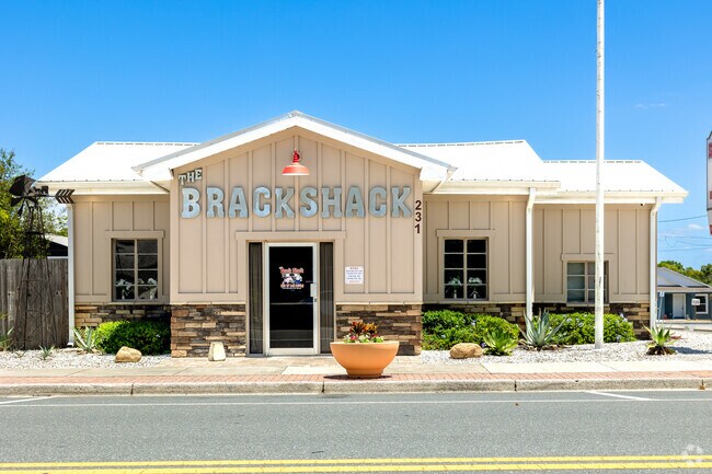 The Brack Shack is a local favorite for unique BBQ including the pulled pork egg roll.