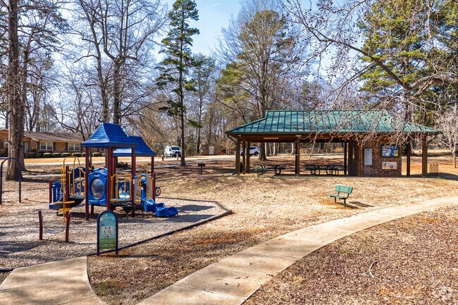 Lawrence Slade Park in Elon features a playground as well as a covered shelter.