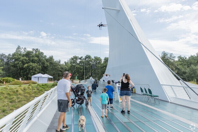 You never know what you'll see on the Sundial Bridge in Redding.
