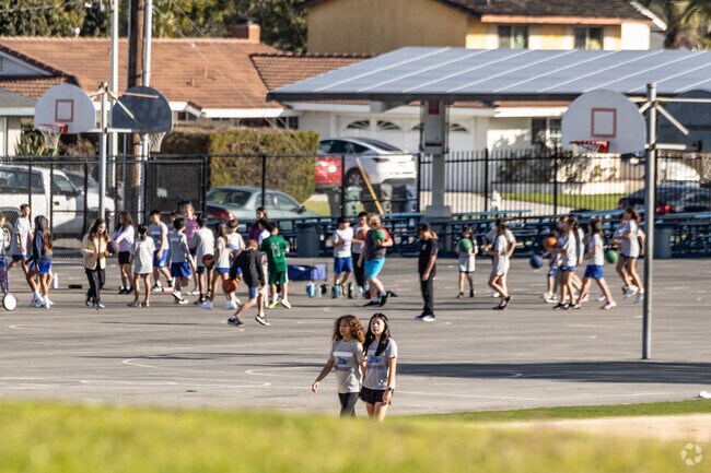 Fulton Middle students have physical education in Fountain Valley.