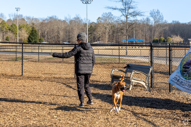 Your four legged friends will love the dog park at Crooked Creek Park.