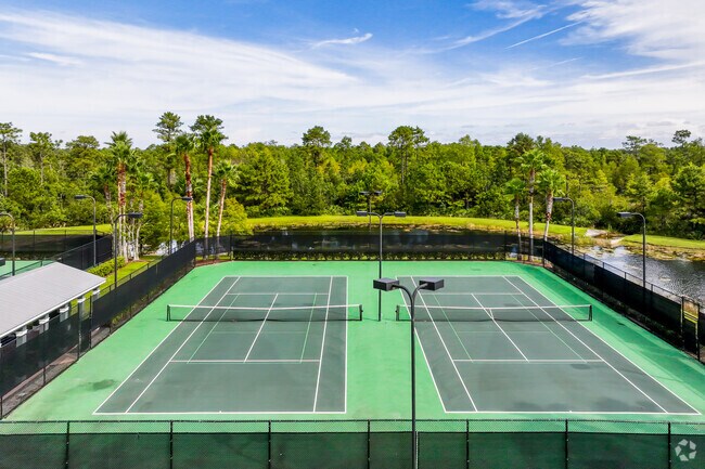 Amazing tennis court at the Tanja King Park.