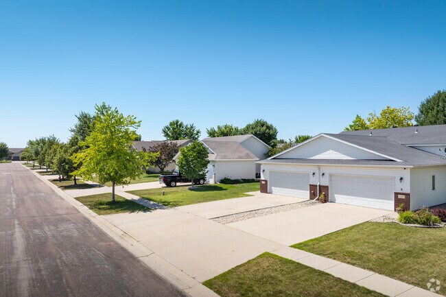 Twin homes are mixed in with traditional single-family homes in Pointe West.