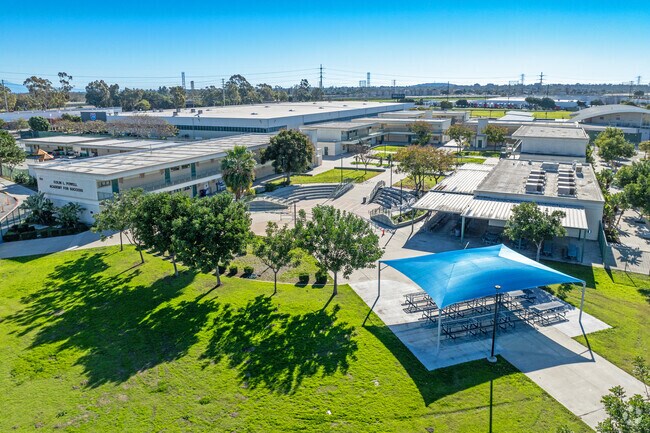 The attractive campus of Colin Powell Academy for Success in Long Beach.