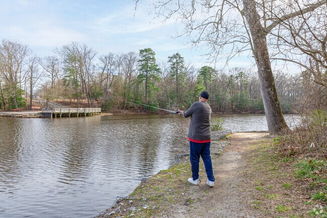 You can enjoy shoreline fishing at the 12 acre lake found in Lake Waterford Park.