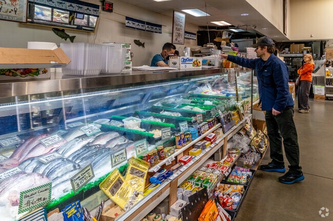 Dartmouth is right next to several grocery stores, including the Tokyo Fish Market, a Japanese grocer.