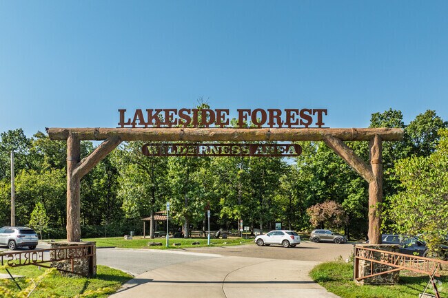 Lakeside Forest Wilderness Area offers 5 miles of trails through wooded terrain.