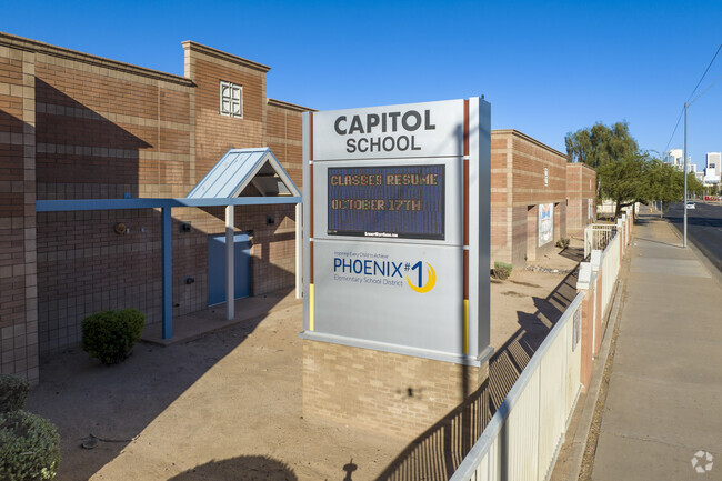 Capitol Elementary School is located just north of Phoenix’s capitol building.